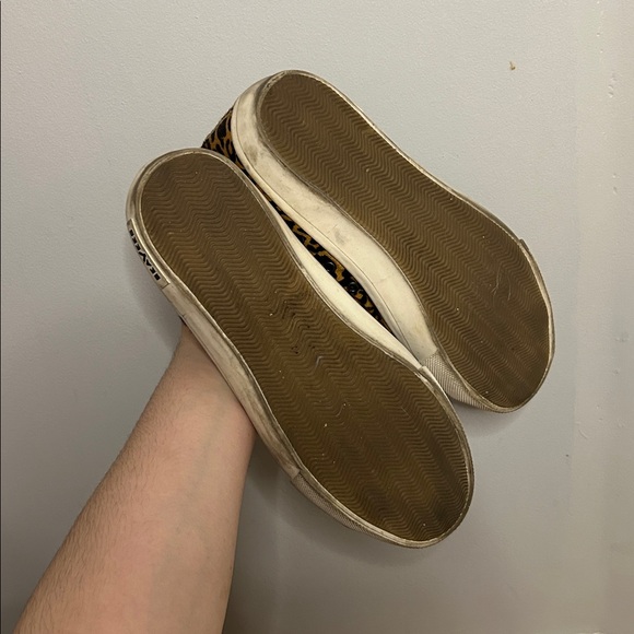 Seavee Calf Hair Leopard Print Ankle Sneakers with White Laces - Picture 7 of 8